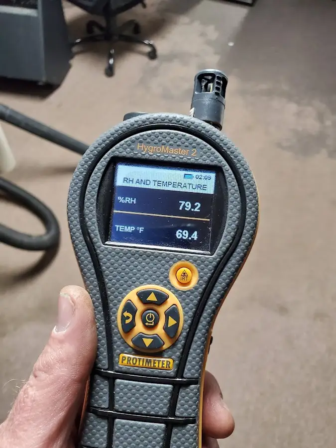 Moisture meter humidity assessment for Fire & Smoke Damage Restoration in Burnt Mills